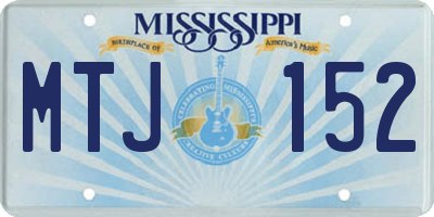 MS license plate MTJ152