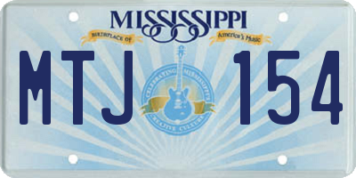 MS license plate MTJ154
