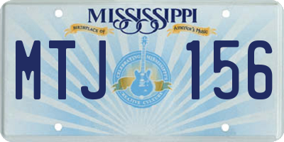 MS license plate MTJ156