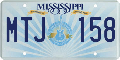 MS license plate MTJ158