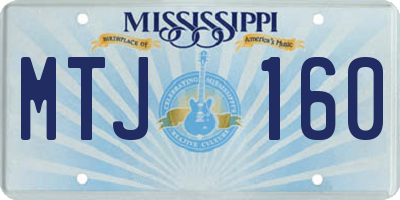 MS license plate MTJ160