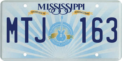MS license plate MTJ163