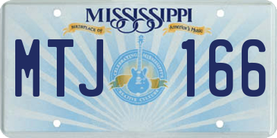 MS license plate MTJ166