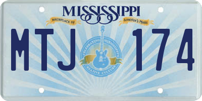 MS license plate MTJ174