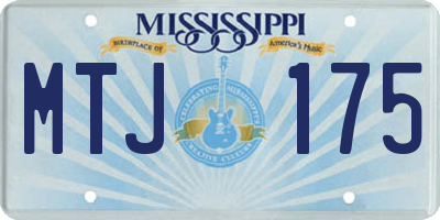 MS license plate MTJ175