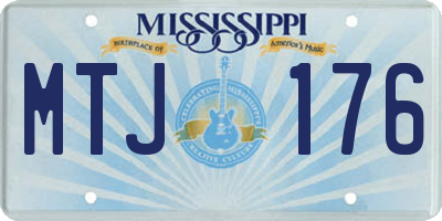 MS license plate MTJ176
