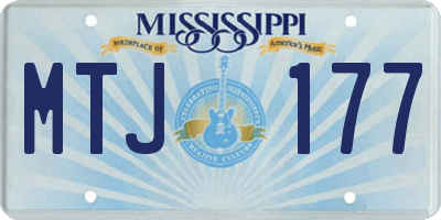 MS license plate MTJ177