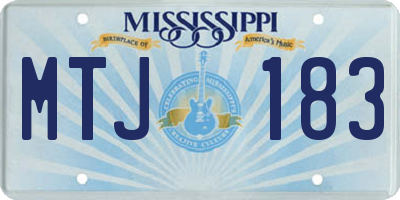 MS license plate MTJ183