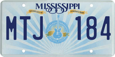 MS license plate MTJ184