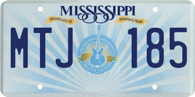 MS license plate MTJ185