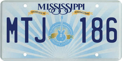 MS license plate MTJ186