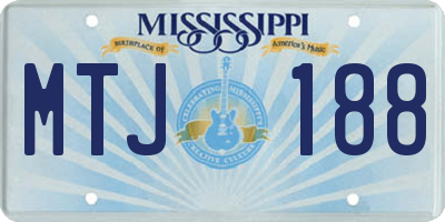 MS license plate MTJ188