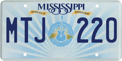 MS license plate MTJ220