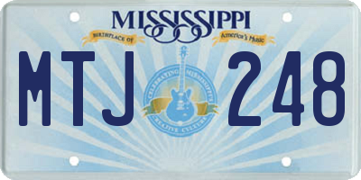 MS license plate MTJ248