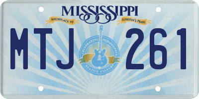 MS license plate MTJ261