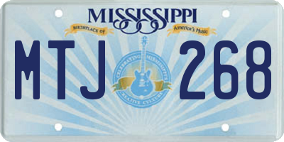 MS license plate MTJ268
