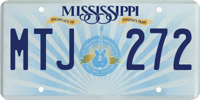 MS license plate MTJ272