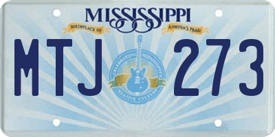 MS license plate MTJ273