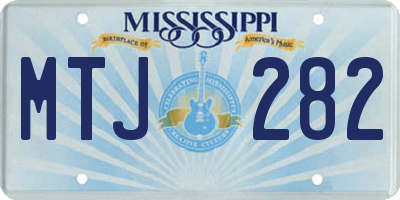 MS license plate MTJ282