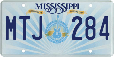 MS license plate MTJ284