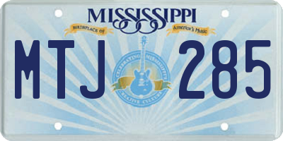 MS license plate MTJ285