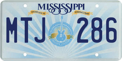 MS license plate MTJ286