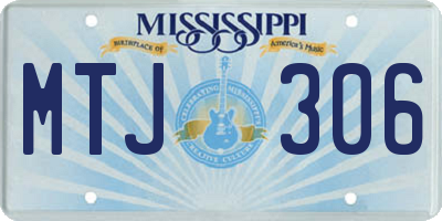 MS license plate MTJ306