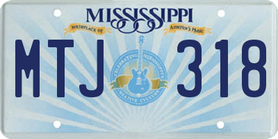MS license plate MTJ318