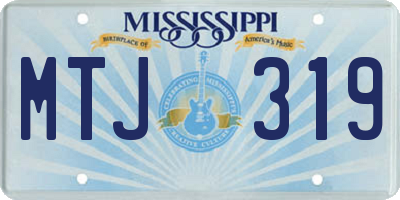 MS license plate MTJ319
