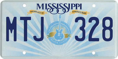 MS license plate MTJ328