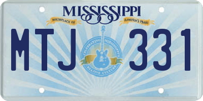 MS license plate MTJ331