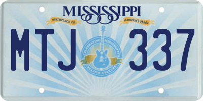 MS license plate MTJ337
