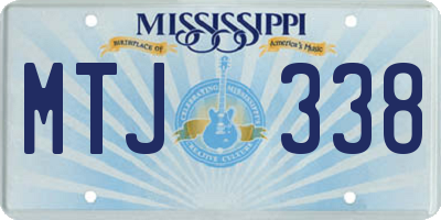 MS license plate MTJ338