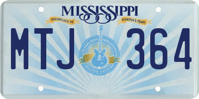 MS license plate MTJ364