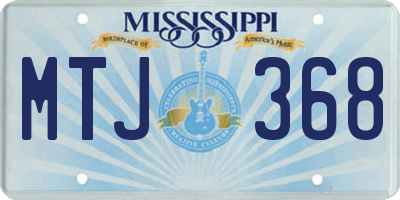 MS license plate MTJ368