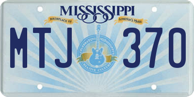 MS license plate MTJ370