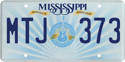 MS license plate MTJ373