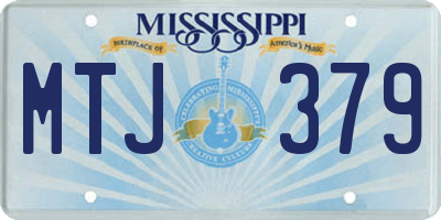 MS license plate MTJ379