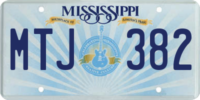 MS license plate MTJ382