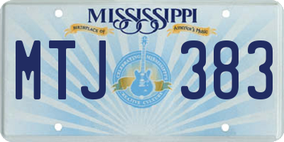 MS license plate MTJ383