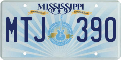 MS license plate MTJ390
