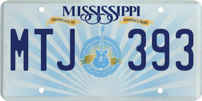 MS license plate MTJ393