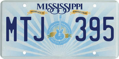 MS license plate MTJ395