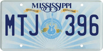 MS license plate MTJ396