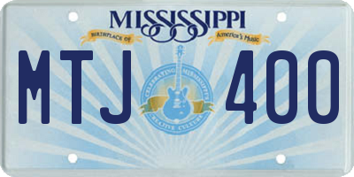 MS license plate MTJ400