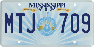 MS license plate MTJ709