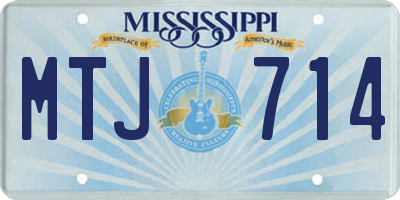 MS license plate MTJ714