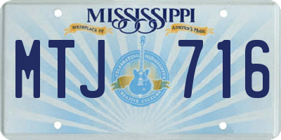 MS license plate MTJ716