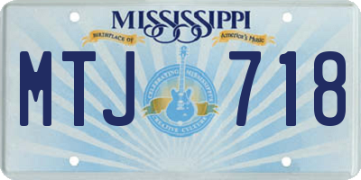 MS license plate MTJ718