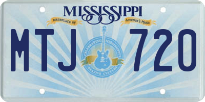 MS license plate MTJ720